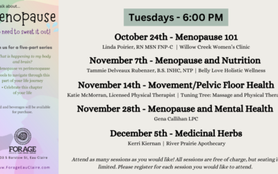 Menopause: No need to sweat it out. Five-part series at FORAGE Eau Claire